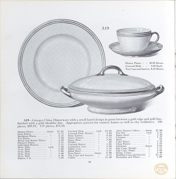 Illustrated price catalogue of fine china, crystal, artwares  and home furnishings, Higgins &amp; Seiter (New York, NY), Illustrations: photomechanical process