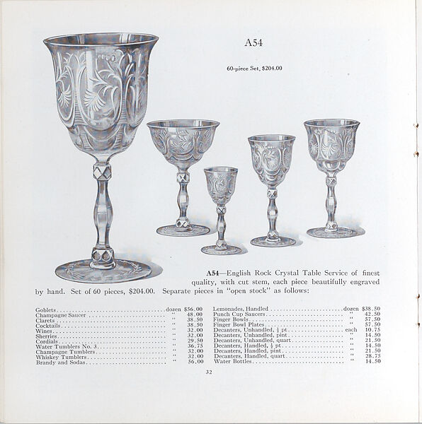 Illustrated price catalogue of fine china, crystal, artwares  and home furnishings, Higgins &amp; Seiter (New York, NY), Illustrations: photomechanical process