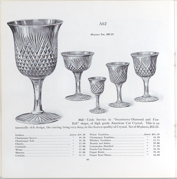 Illustrated price catalogue of fine china, crystal, artwares  and home furnishings, Higgins &amp; Seiter (New York, NY), Illustrations: photomechanical process