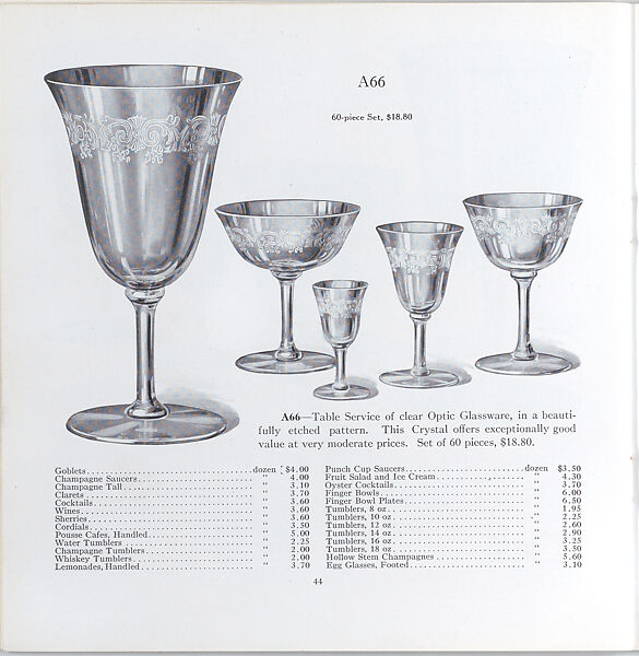 Illustrated price catalogue of fine china, crystal, artwares  and home furnishings, Higgins &amp; Seiter (New York, NY), Illustrations: photomechanical process