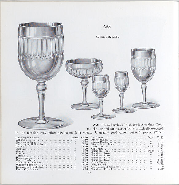Illustrated price catalogue of fine china, crystal, artwares  and home furnishings, Higgins &amp; Seiter (New York, NY), Illustrations: photomechanical process