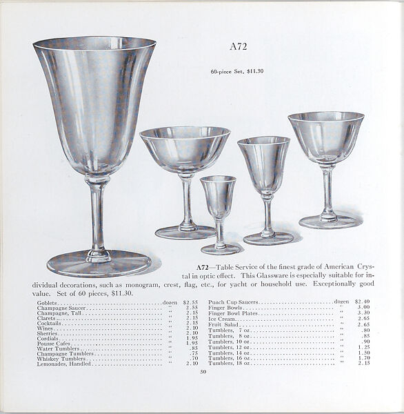 Illustrated price catalogue of fine china, crystal, artwares  and home furnishings, Higgins &amp; Seiter (New York, NY), Illustrations: photomechanical process
