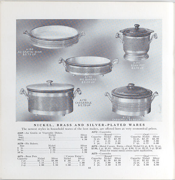 Illustrated price catalogue of fine china, crystal, artwares  and home furnishings, Higgins &amp; Seiter (New York, NY), Illustrations: photomechanical process