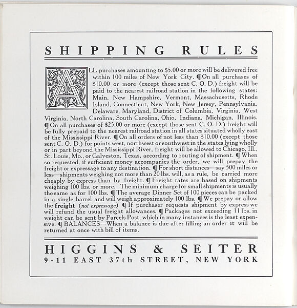 Illustrated price catalogue of fine china, crystal, artwares  and home furnishings, Higgins &amp; Seiter (New York, NY), Illustrations: photomechanical process