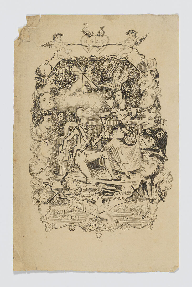 Valentine's Day, or Quizzes for the Post; Containing Acrostics for the Use of Ladies and Gentlemen, Who Wish to Learn the Art of Making Love, Orlando Hodgson (British, active 1810–50), Illustrations: etching