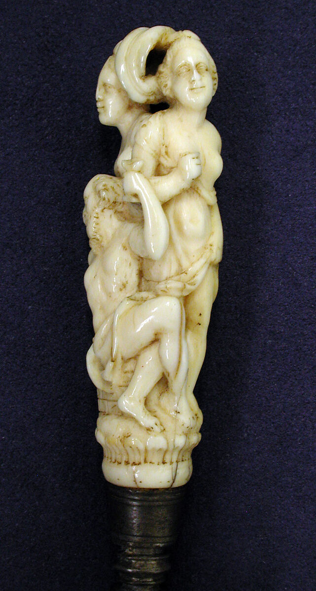 Knife, Steel, ivory, brass, blade, Italian; hilt, Dutch