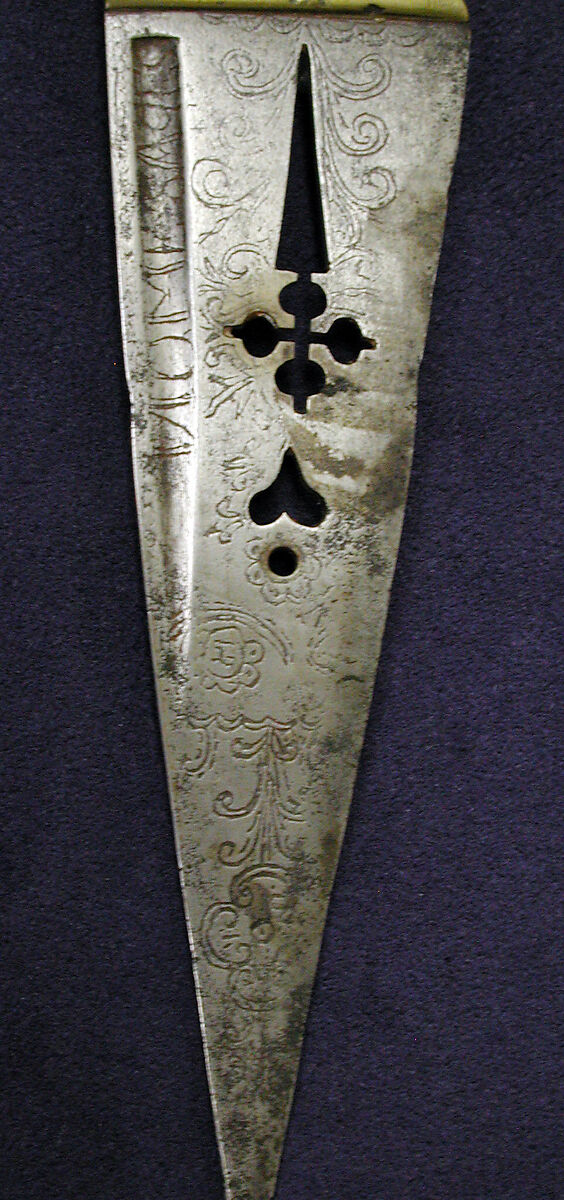 Knife, Steel, ivory, brass, blade, Italian; hilt, Dutch