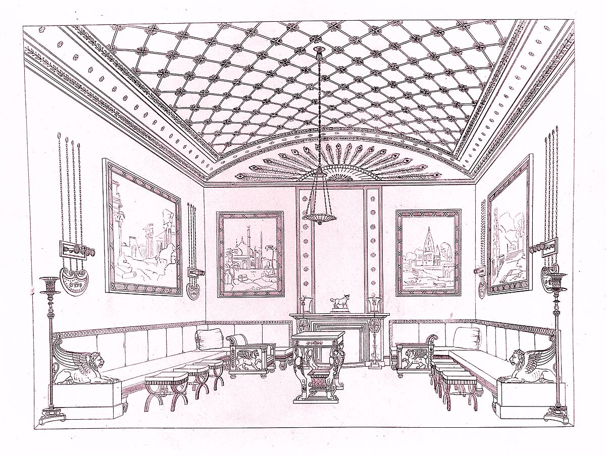 Household Furniture and Interior Decoration, Thomas Hope (British (born Holland), Amsterdam 1769–1831 London), Engraving and etching