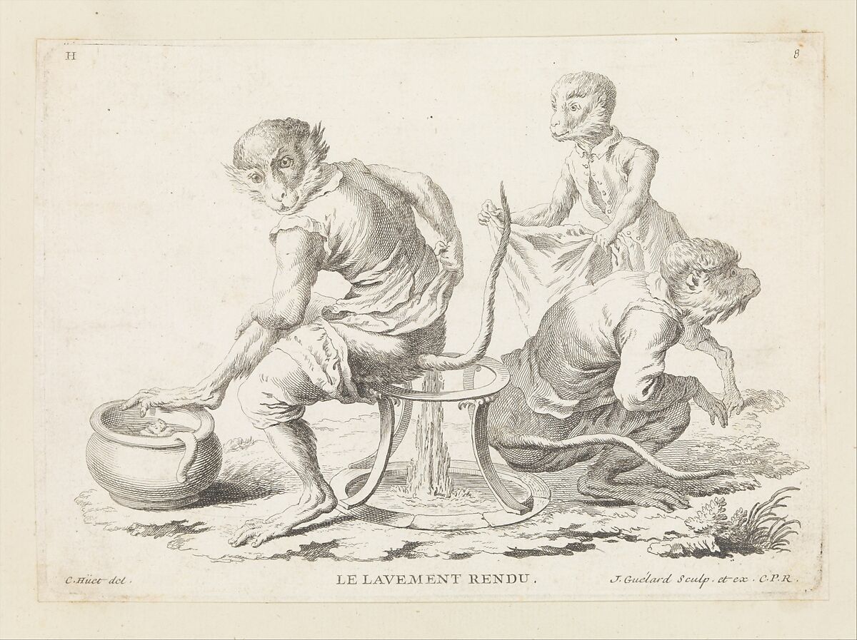 Singeries, ou Differentes Actions De La Vie Humaine, J. B. Guélard (French, active ca. 1730), Etching 