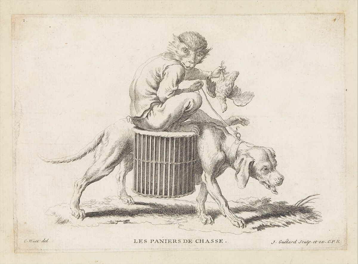Singeries, ou Differentes Actions De La Vie Humaine, J. B. Guélard (French, active ca. 1730), Etching
