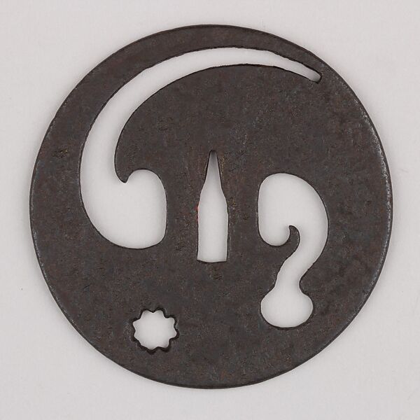 Sword Guard (Tsuba), Iron, copper, Japanese