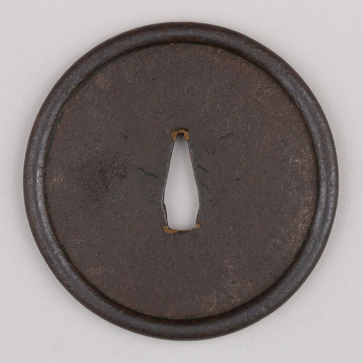 Sword Guard (Tsuba), Iron, gold, copper, Japanese
