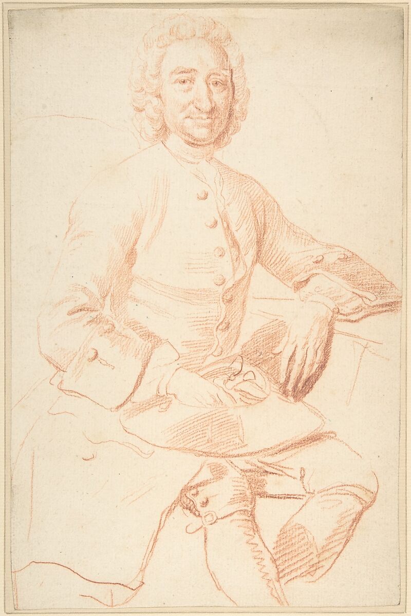 Portrait of George Graham, Thomas Hudson (British, Devonshire 1701–1779 Twickenham), Red chalk 