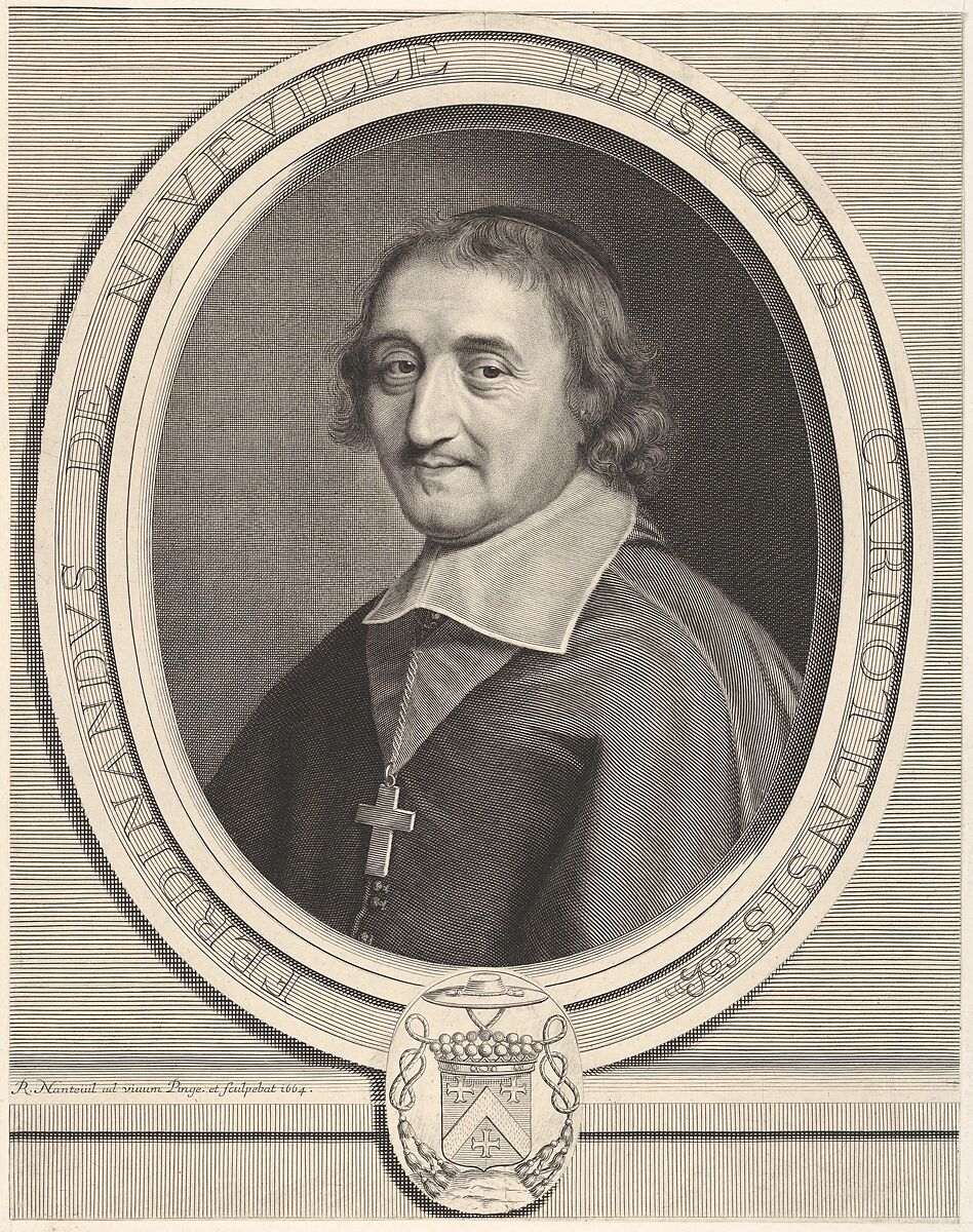 Ferdinand de Neufville de Villeroy, Robert Nanteuil (French, Reims 1623–1678 Paris), Engraving; first state of nine (Petitjean & Wickert) 
