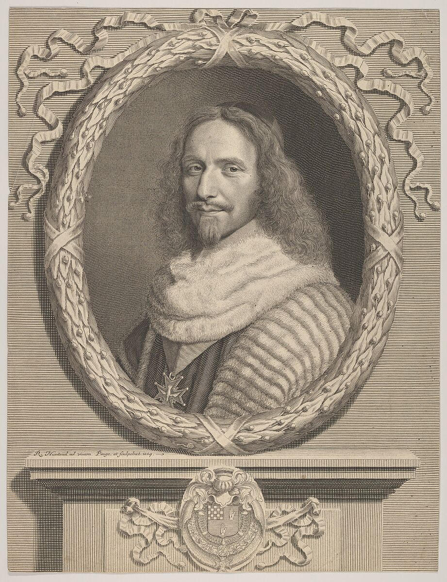 Nicolas Potier de Novion, Robert Nanteuil (French, Reims 1623–1678 Paris), Engraving; second state of two (Petitjean & Wickert) 
