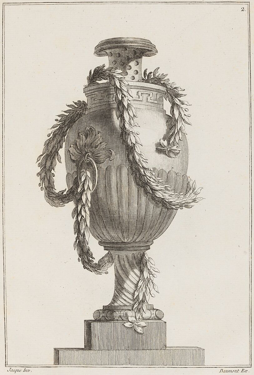 Vases Nouveaux Composées par M. Jacque[s], Designed by Maurice Jacques (French, 1712–1784), Etching 