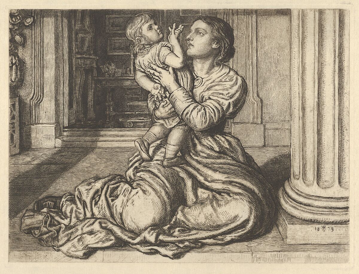 The Father's Leave-Taking, William Holman Hunt (British, London 1827–1910 London), Etching; proof 