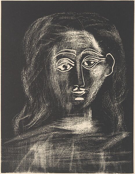 Jacqueline with Soft Hair, Pablo Picasso (Spanish, Malaga 1881–1973 Mougins, France), Linocut
