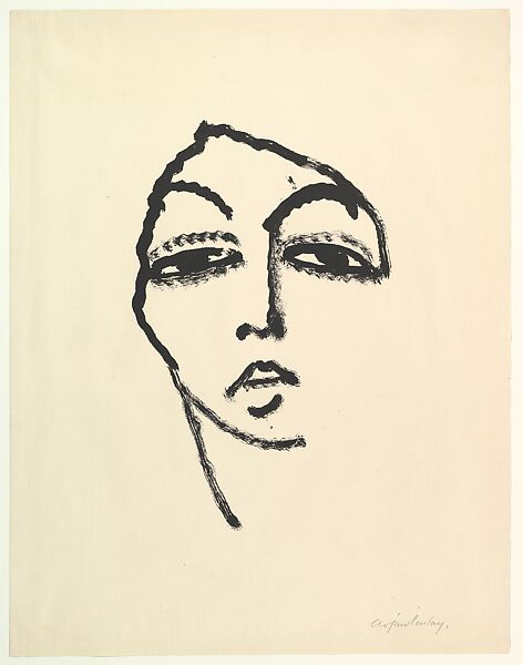 Head of a Woman II, Alexej von Jawlensky (Russian, Torzhok 1864–1941 Wiesbaden), Lithograph 