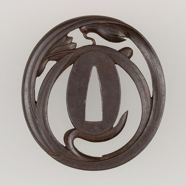 Sword Guard (Tsuba), Iron, copper, Japanese