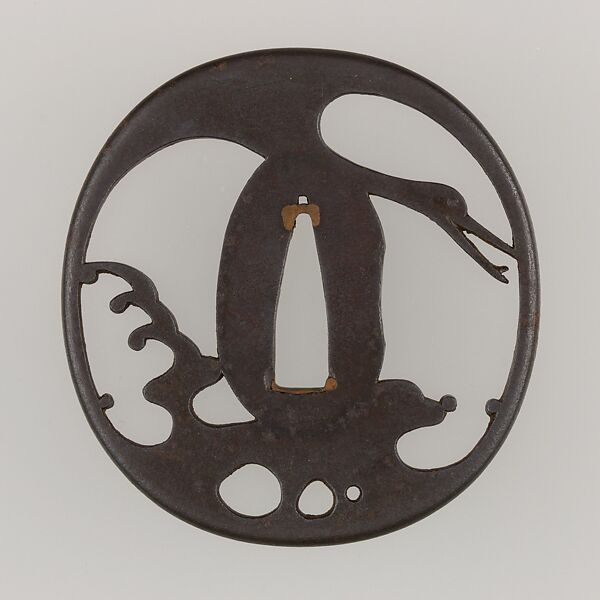 Sword Guard (Tsuba), Iron, copper, Japanese