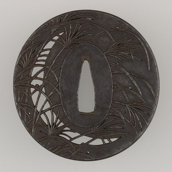 Sword Guard (Tsuba), Iron, copper, Japanese
