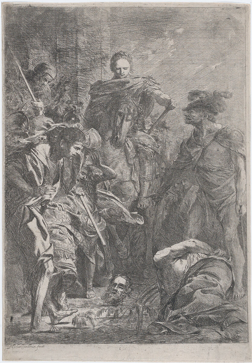 The Beheading of St. Paul, Michael Lucas Leopold Willmann (German, 1630–1706), Etching and engraving; second state of two 