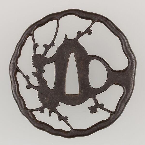 Sword Guard (Tsuba), Iron, copper, Japanese