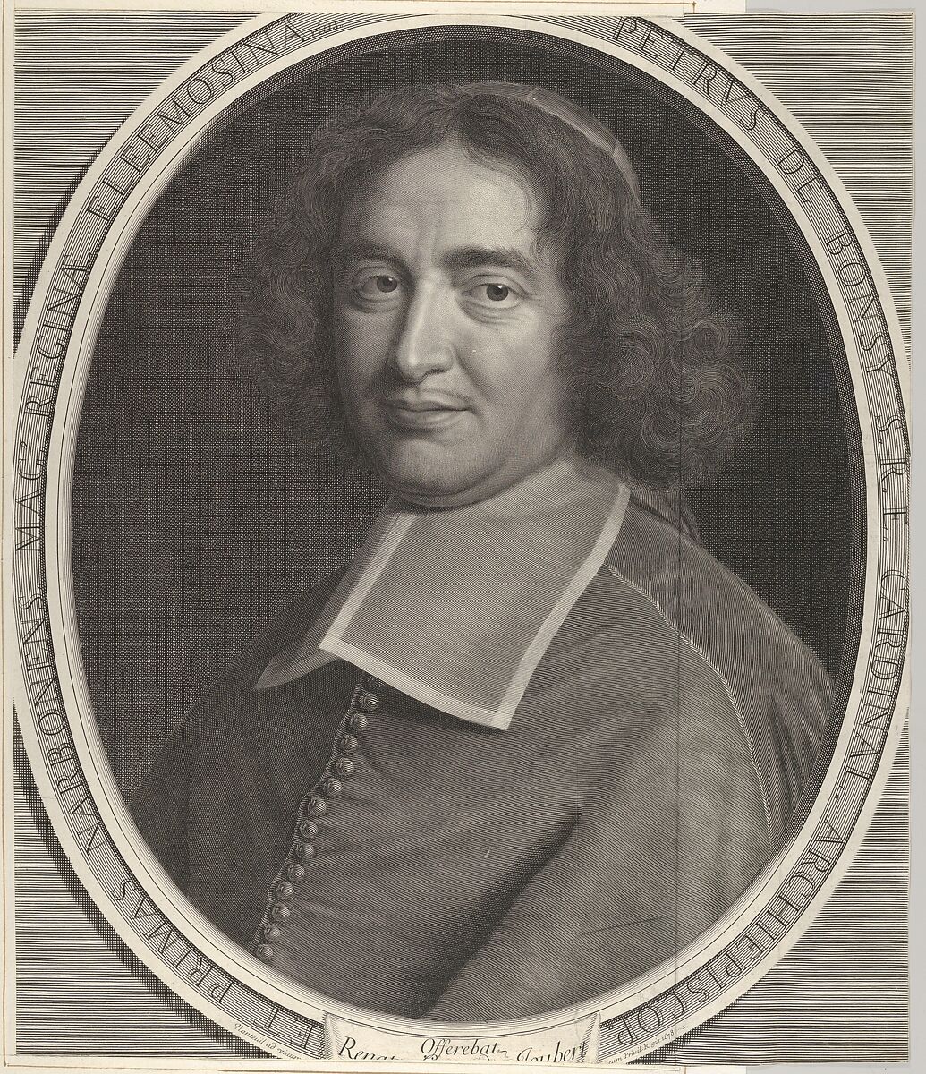 Le cardinal Pierre de Bonzi, Robert Nanteuil (French, Reims 1623–1678 Paris), Engraving; first state of fifteen (Petitjean & Wickert) 