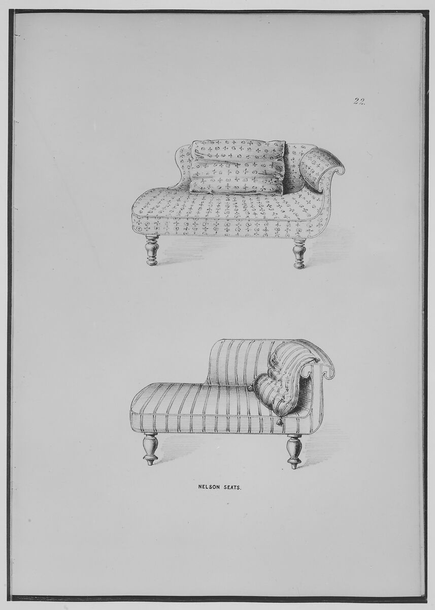 The Cabinet Maker's Sketch Book of Plain and Useful Designs, Thomas King (British, active 1820–50), Illustrations: lithographs 