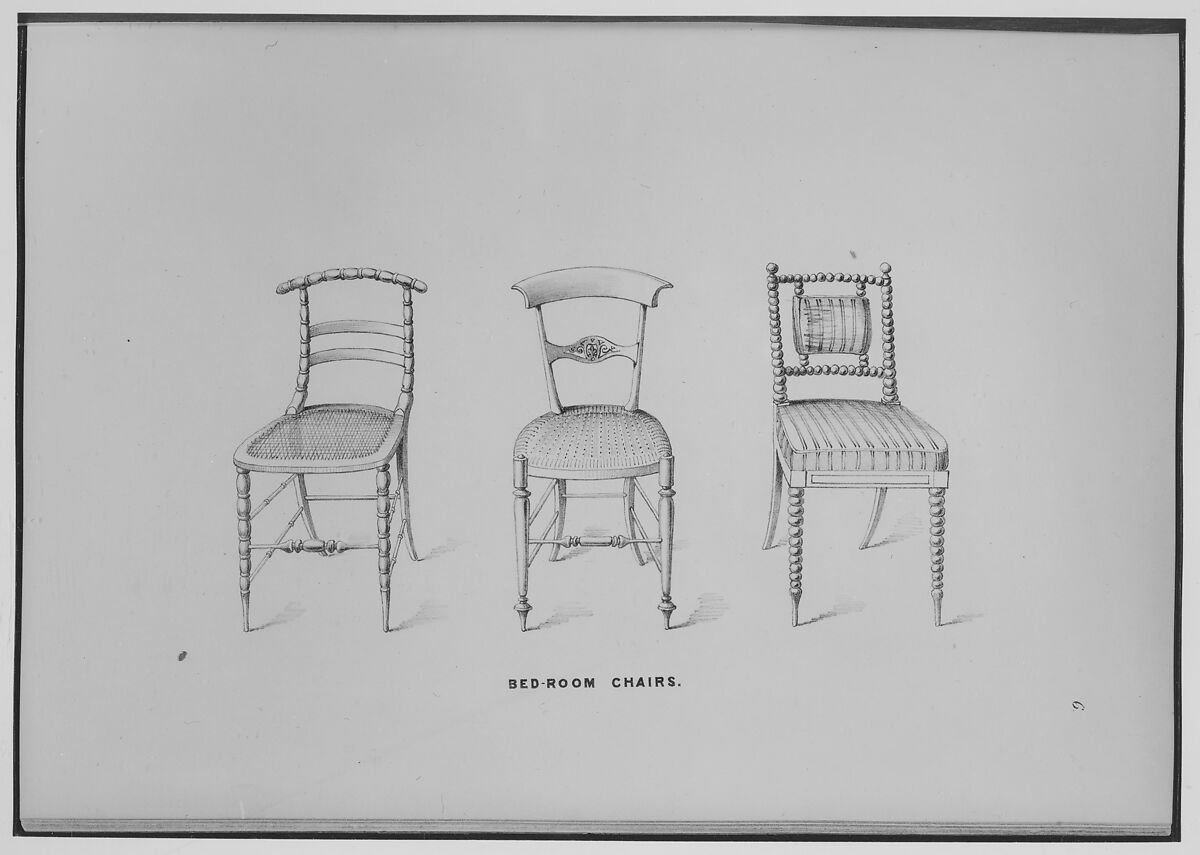 The Cabinet Maker's Sketch Book of Plain and Useful Designs, Thomas King (British, active 1820–50), Illustrations: lithographs