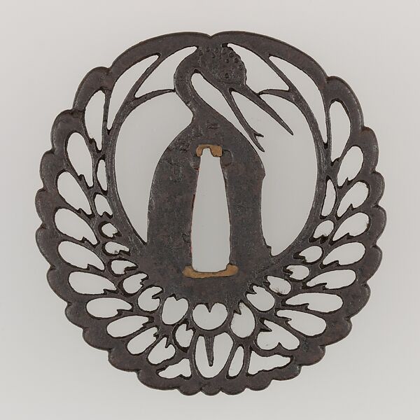 Sword Guard (Tsuba), Iron, copper, Japanese