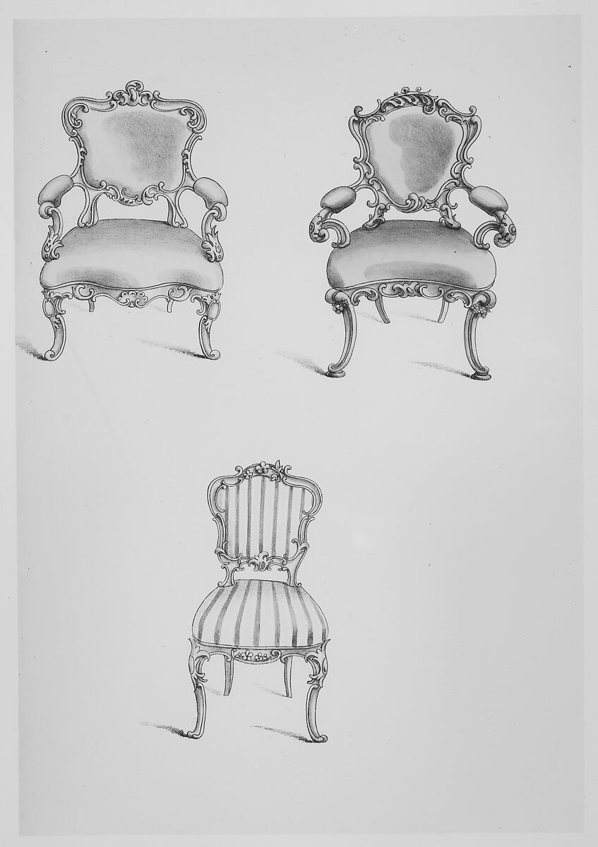 Specimens of Furniture in the Elizabethan & Louis Quatorze Styles. Adapted for Modern Imitation, Thomas King (British, active 1820–50), Illustrations: lithographs, some hand-colored
