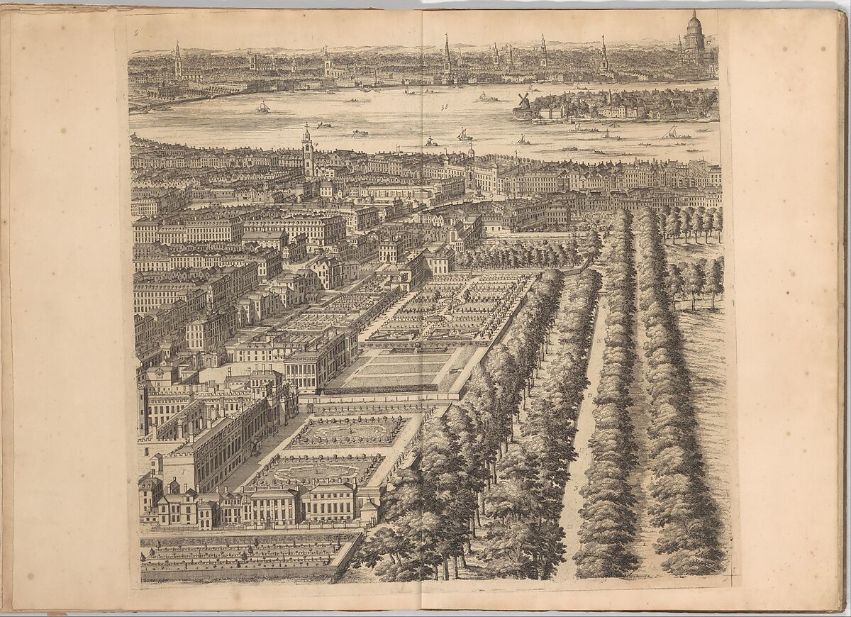 A Prospect of the City of London, Westminster and St. James' Park, Johannes Kip (Dutch, Amsterdam before 1653–1721? London), Engraving