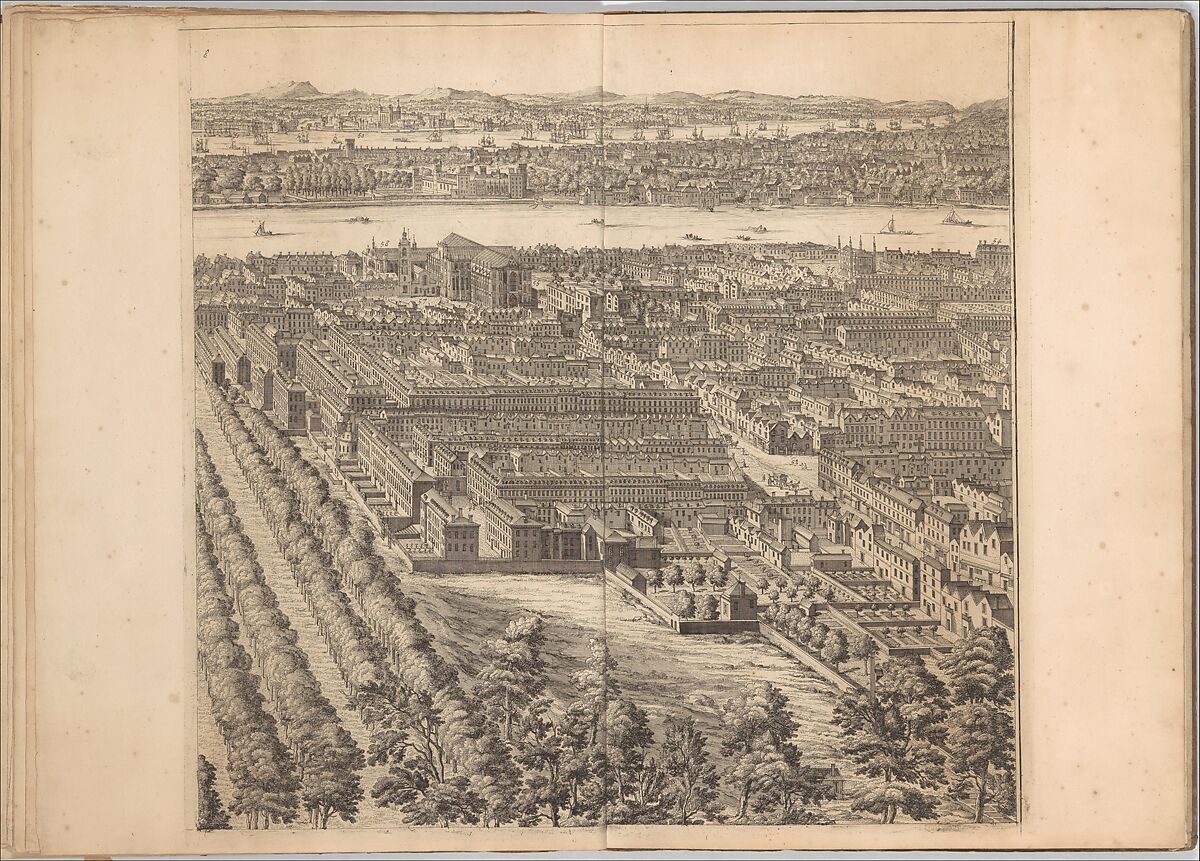 A Prospect of the City of London, Westminster and St. James' Park, Johannes Kip (Dutch, Amsterdam before 1653–1721? London), Engraving