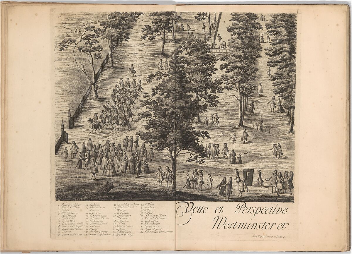 A Prospect of the City of London, Westminster and St. James' Park, Johannes Kip (Dutch, Amsterdam before 1653–1721? London), Engraving