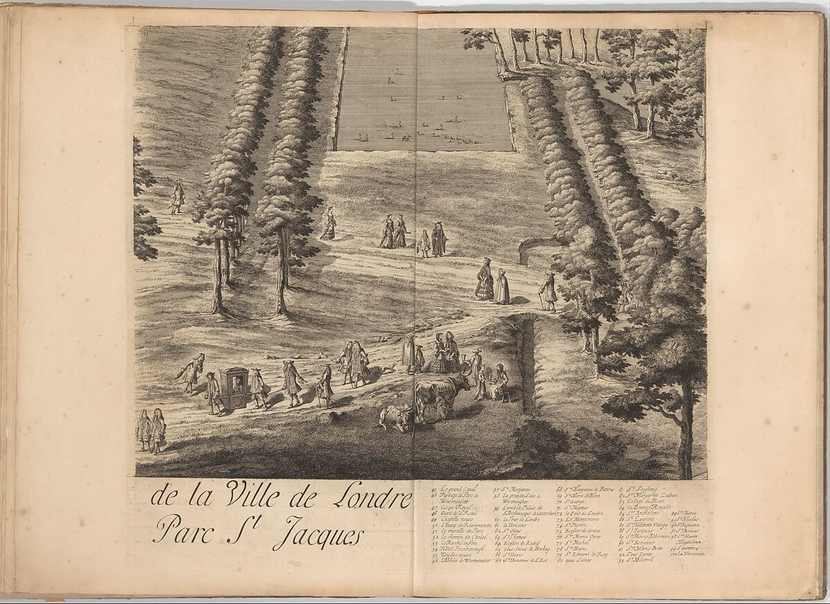 A Prospect of the City of London, Westminster and St. James' Park, Johannes Kip (Dutch, Amsterdam before 1653–1721? London), Engraving