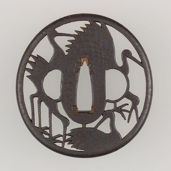 Sword Guard (Tsuba), Iron, copper, Japanese 