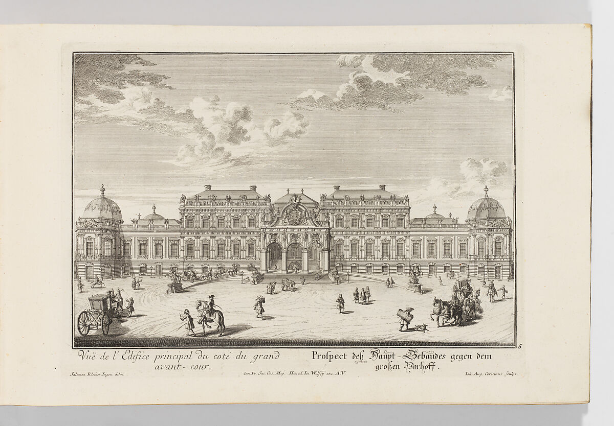 Residences Memorables de l'Incomporable Heros de Nôtre Siècle, ou Edifices et Jardins de Son Altesse Serenissime Monsigneur Le Prince Eugene François de Savoye et de Piedmont, Salomon Kleiner (German, Augsburg 1700/1703–1761 Vienna), Engraving