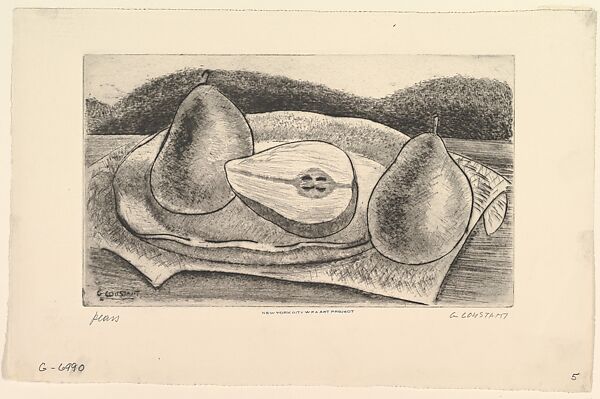 Pears, George Constant (American (born Greece), Arahova 1892–1978 New York), Drypoint 