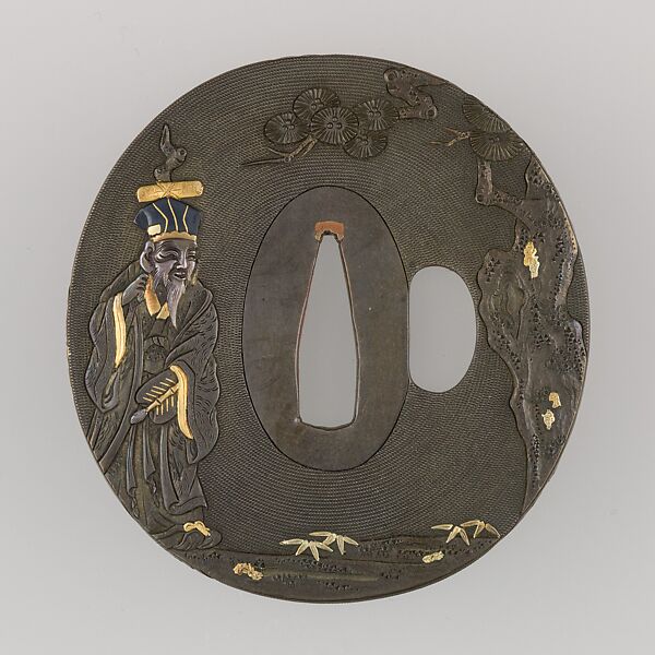 Sword Guard (Tsuba), Copper-silver alloy (shibuichi), copper-gold alloy (shakudō), copper, gold, silver, Japanese