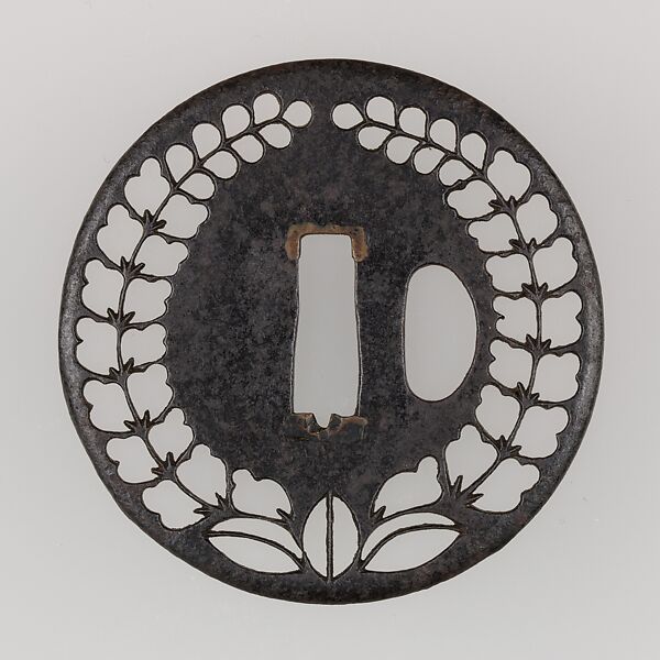 Sword Guard (Tsuba), Iron, Japanese 