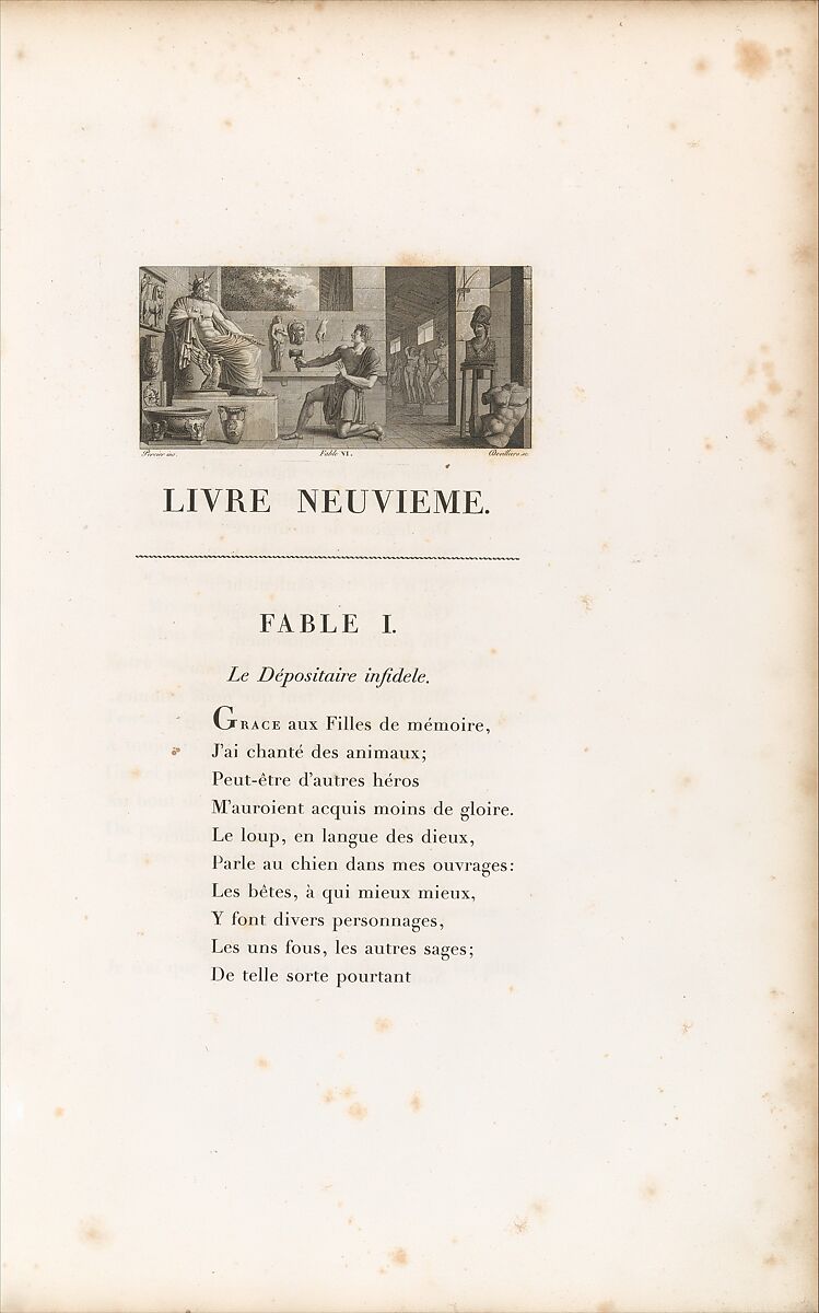 Fables, Written by Jean de La Fontaine (French, Château-Thierry 1621–1695 Paris), Printed book with engraved headpiece illustrations