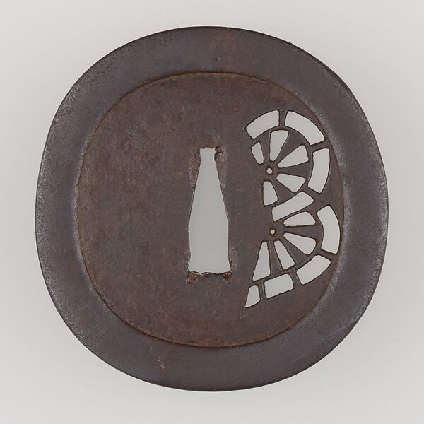 Sword Guard (Tsuba), Iron, copper, Japanese 