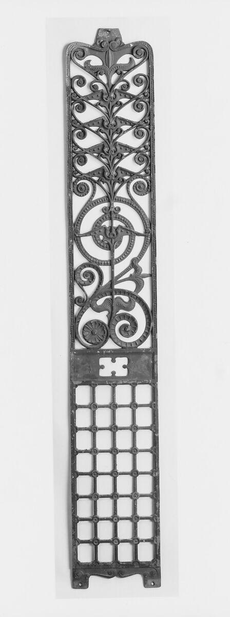 Elevator panel from the Manhattan Building, Chicago, Illinois, Designed by William LeBaron Jenney (1832–1907), Cast iron, American