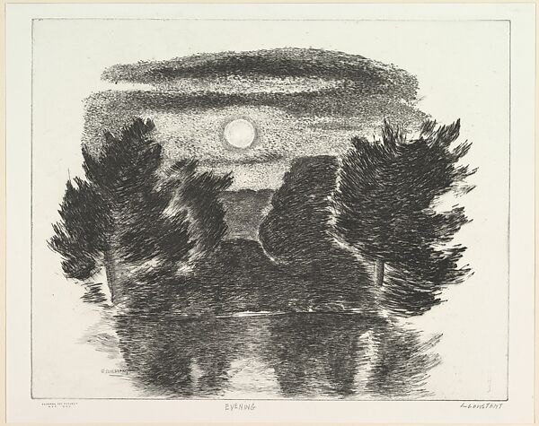 Evening, George Constant (American (born Greece), Arahova 1892–1978 New York), Drypoint 