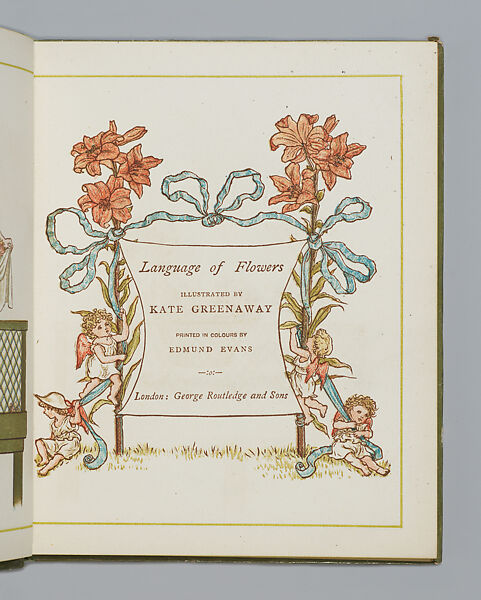 Language of Flowers, Kate Greenaway (British, London 1846–1901 London), Illustrations: color wood engraving