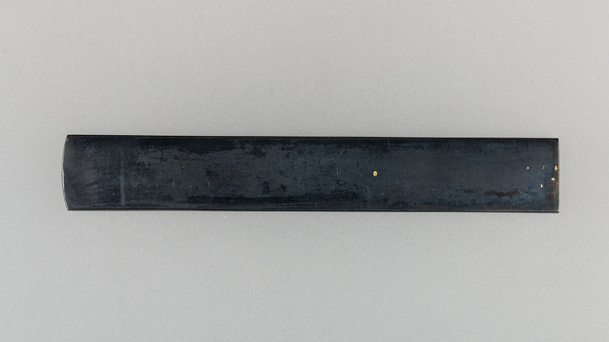 Knife Handle (Kozuka), Copper-gold alloy (shakudō), gold, Japanese