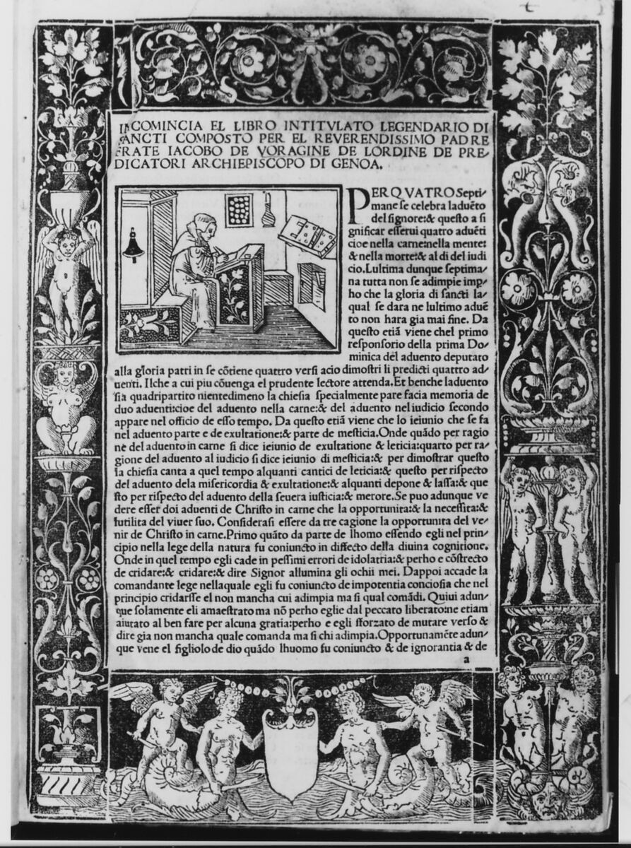 Legendario di sancti, Written by Pseudo Jacobus de Voragine, Woodcut 