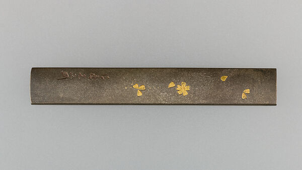 Knife Handle (Kozuka), Copper-silver alloy (shibuichi), gold, silver, Japanese